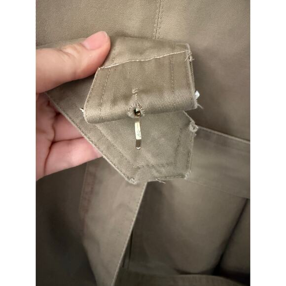 Vintage Chaps Ralph Lauren Men’s 44R Trench Coat Classic Khaki Wool Liner - Picture 8 of 10